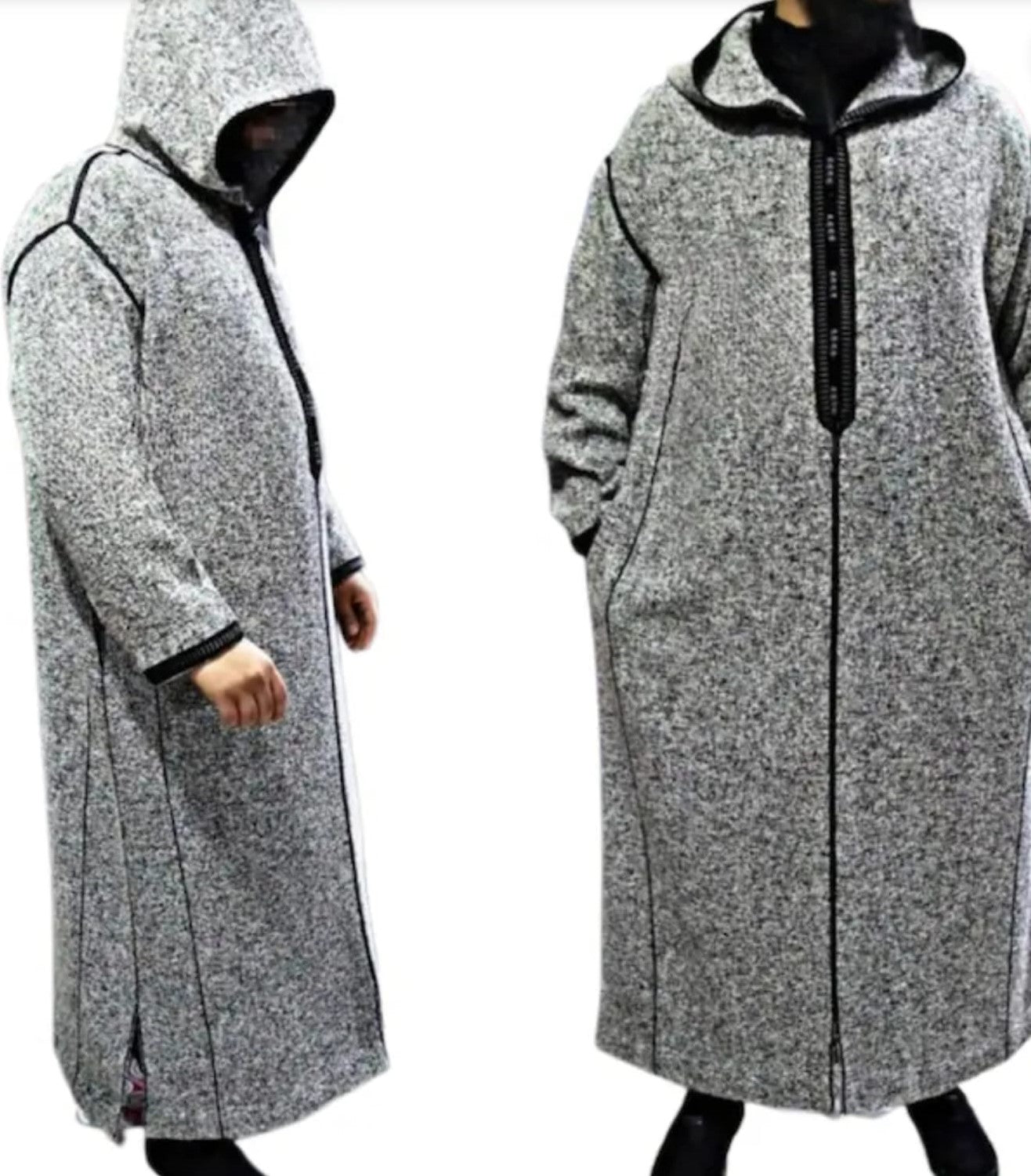 Moroccan hoodie wool thobe